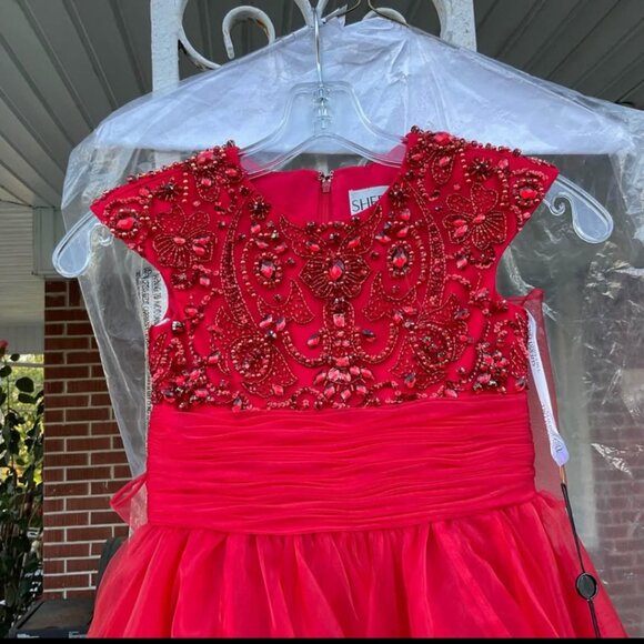 Sherri Hill red pageant dress little girl size 6, new with tags - Picture 8 of 8